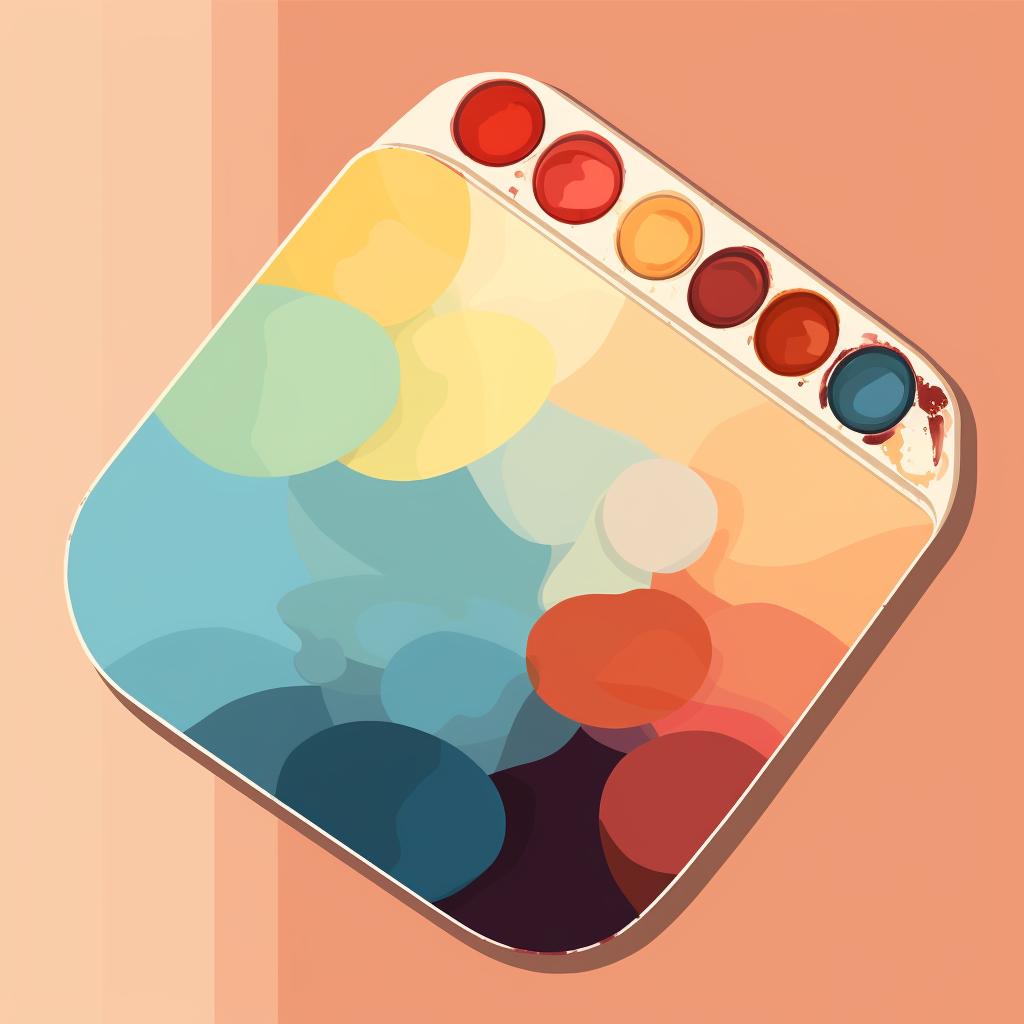 Palette with selected colors