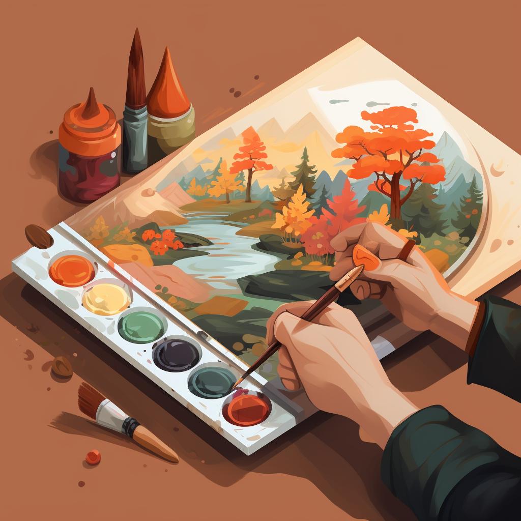 Miniature painting in progress, showing a variety of painting techniques